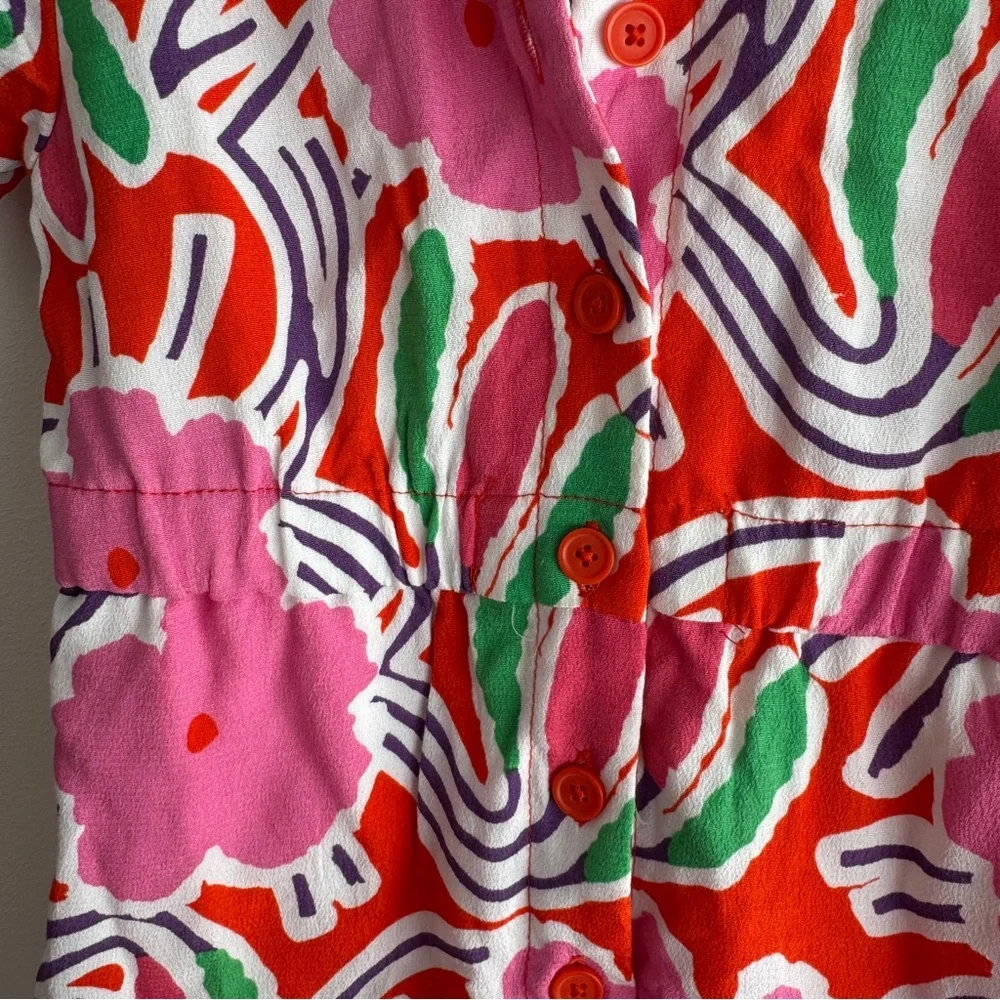 Diane Von Furstenberg Floral Jumpsuit Size 3T - Picture 4 of 5